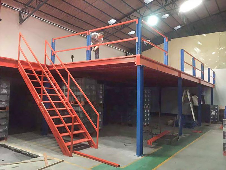 湖南廠家二層鋼結構平臺 貨架平臺連接 閣樓平臺貨架 連接式平臺 翊嘉廠家制造